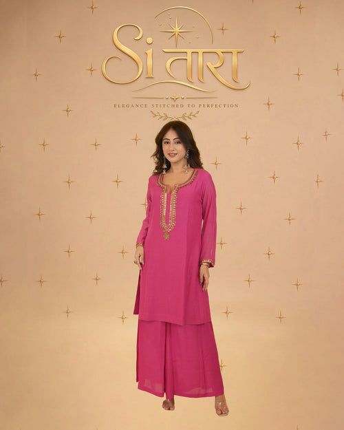 Adaa Ruby Pink Sitara Dress