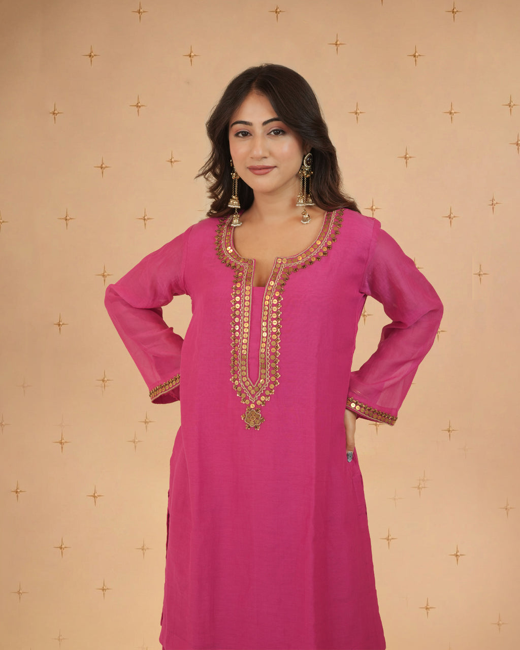 Adaa Ruby Pink Sitara Dress