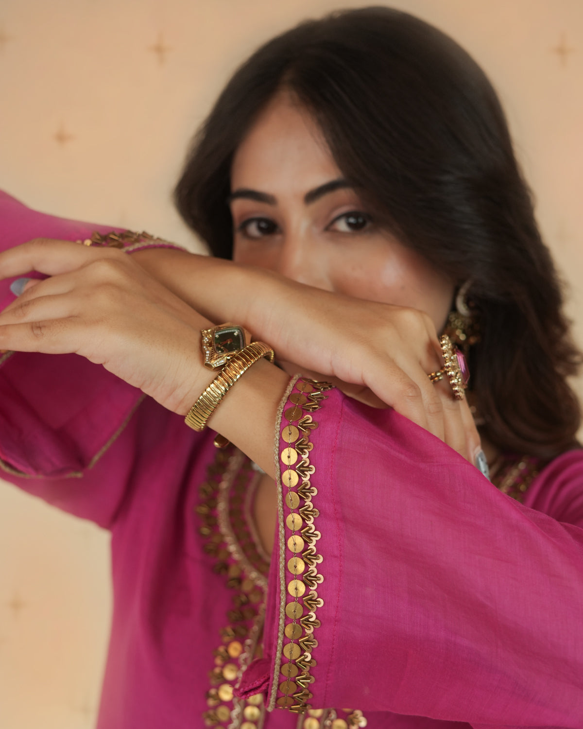 Adaa Ruby Pink Sitara Dress
