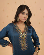 Zoya Teal Blue sitara Dress