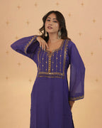 Sana Purple Sitara Dress