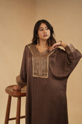 Alina deep brown dress