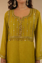 Sana Mustard Sitara Dress