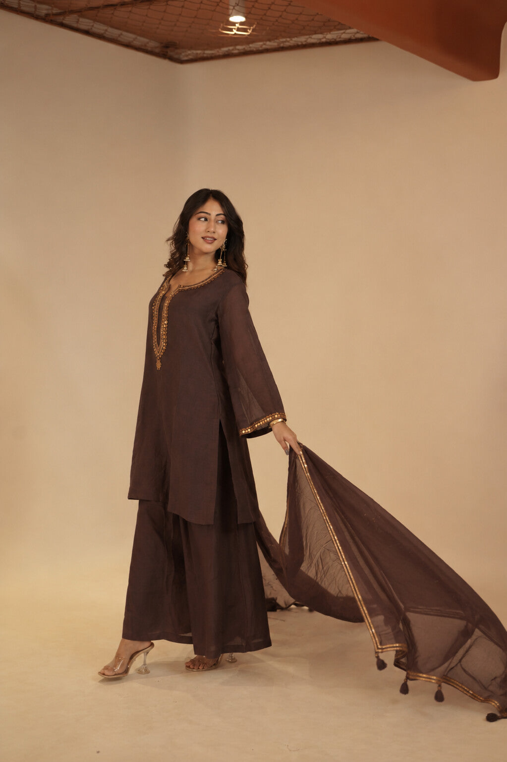 Adaa Mocha Brown Sitara Dress