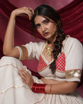 Chandani White Chanderi Silk Chaniya Choli