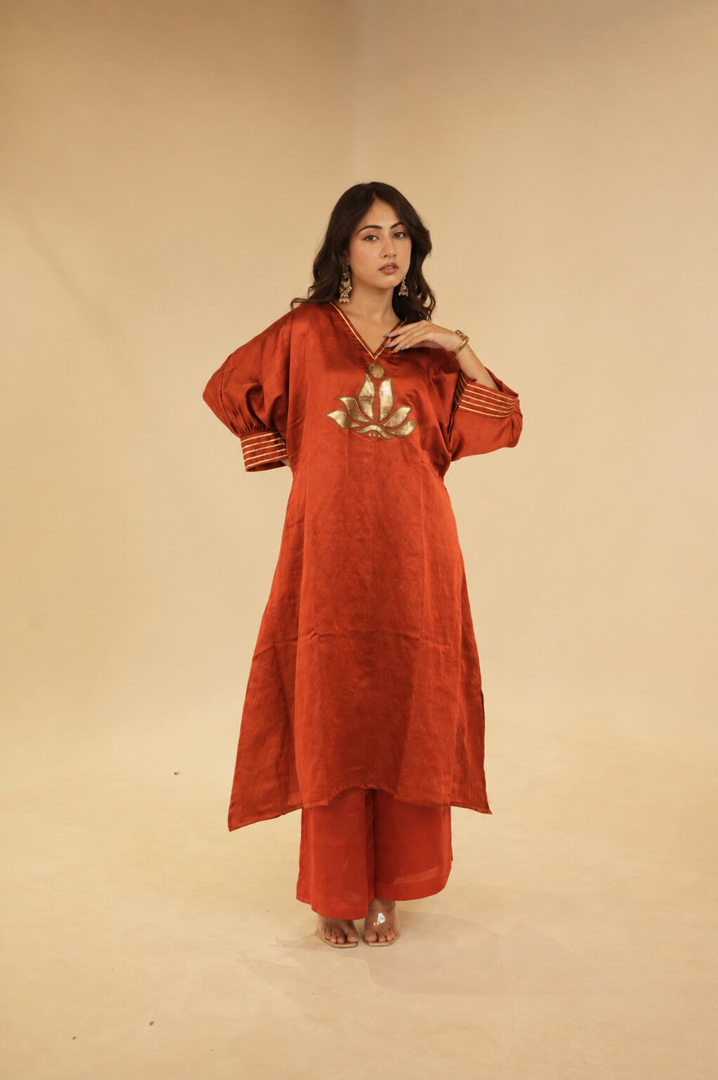 Maher Rust Orange Dress