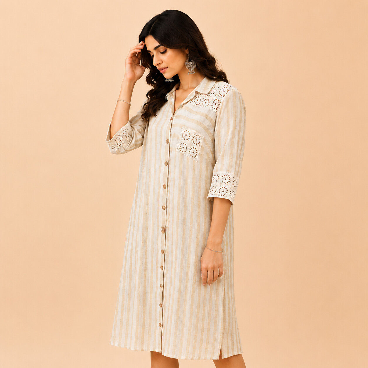 Simmer Jute Ivory Beige Dress