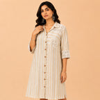 Simmer Jute Ivory Beige Dress