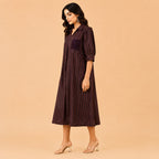 Simmer Jute Deep Wine Dress