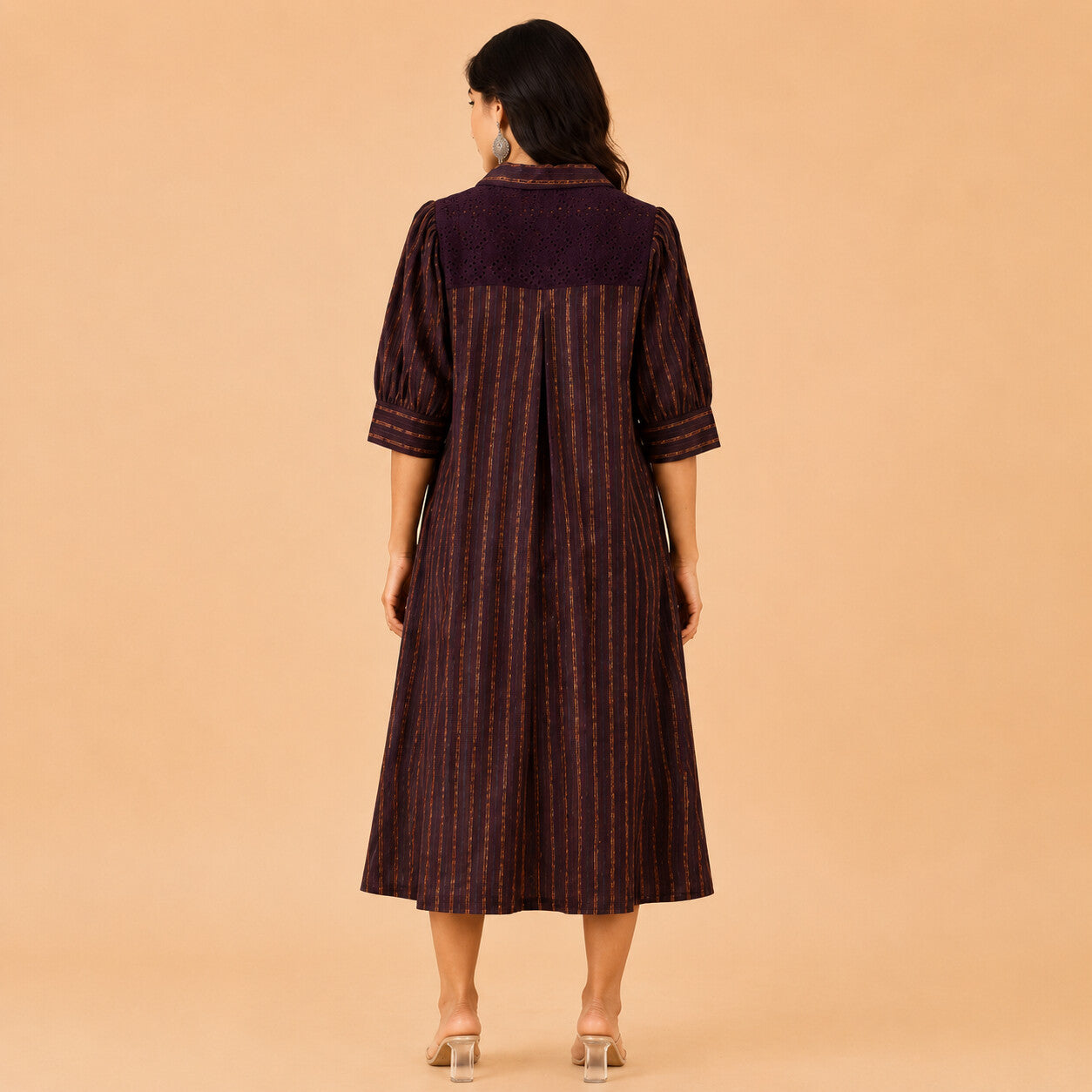 Simmer Jute Deep Wine Dress