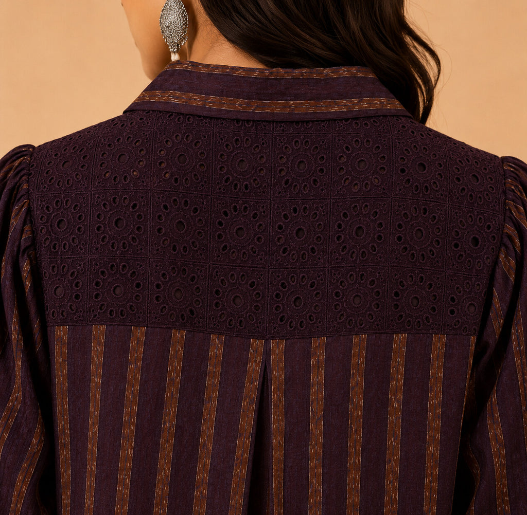 Simmer Jute Deep Wine Dress