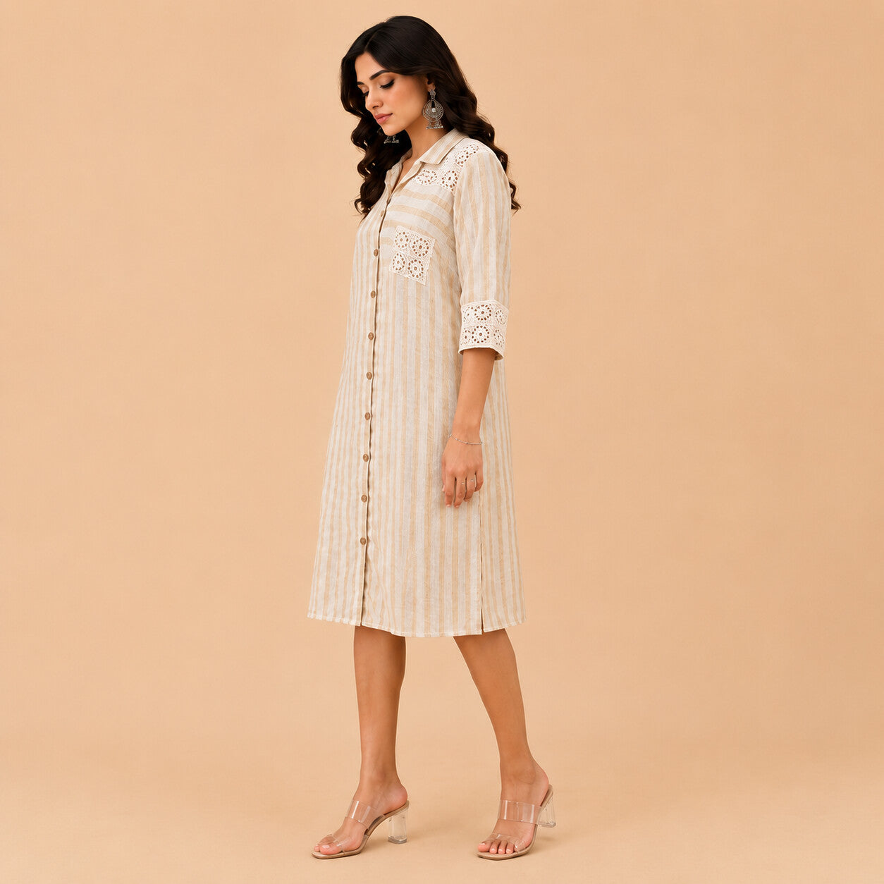 Simmer Jute Ivory Beige Dress