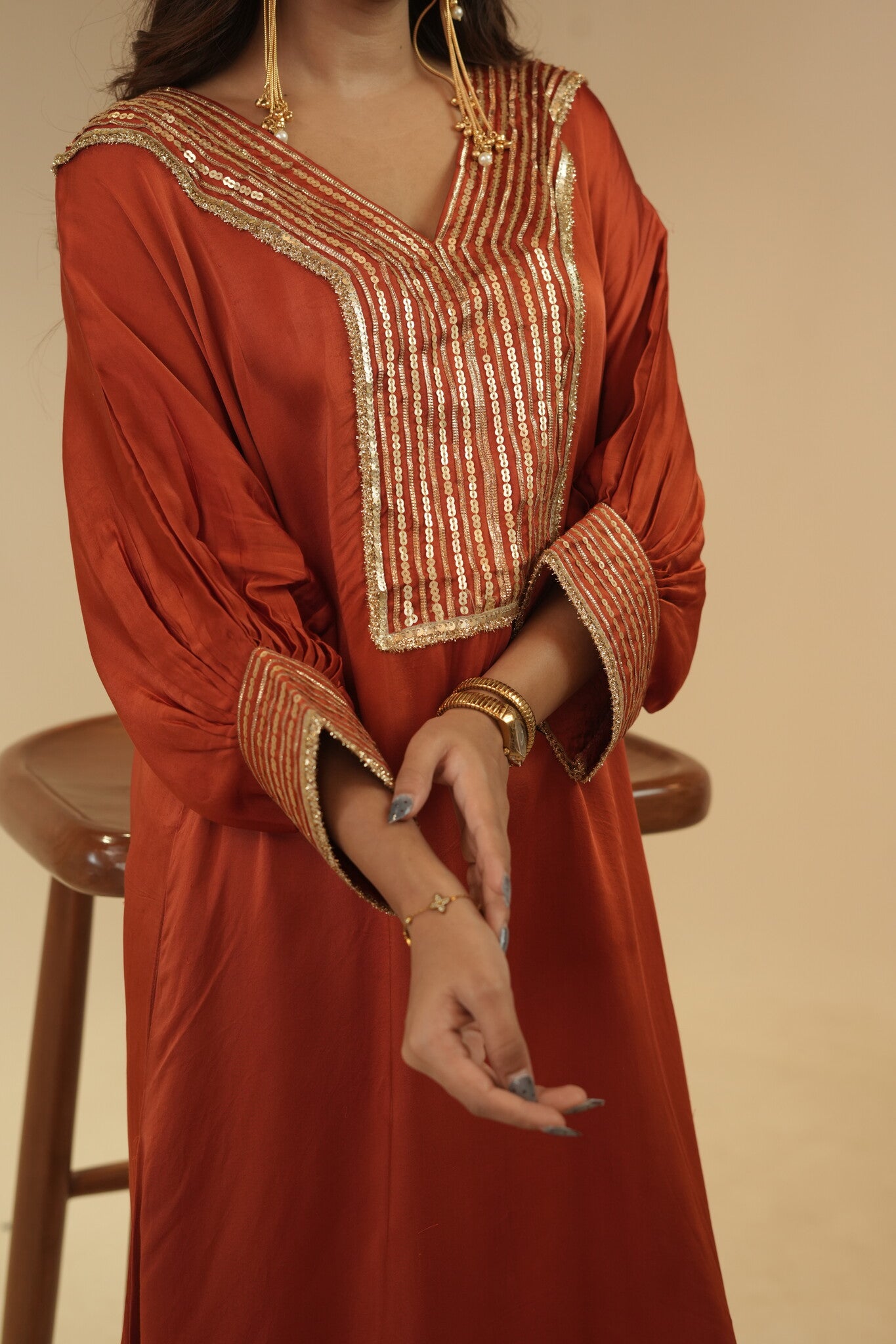 Alina Rust Dress