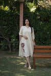 Mahek Applique Work Ivory Dress