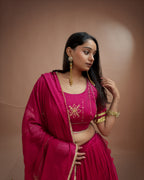 Madhubala Pink Mul-Cotton Chaniya Choli
