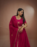 Madhubala Pink Mul-Cotton Chaniya Choli