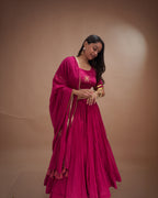 Madhubala Pink Mul-Cotton Chaniya Choli