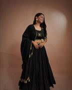 Madhubala Black Mul-Cotton Chaniya Choli
