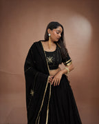Madhubala Black Mul-Cotton Chaniya Choli