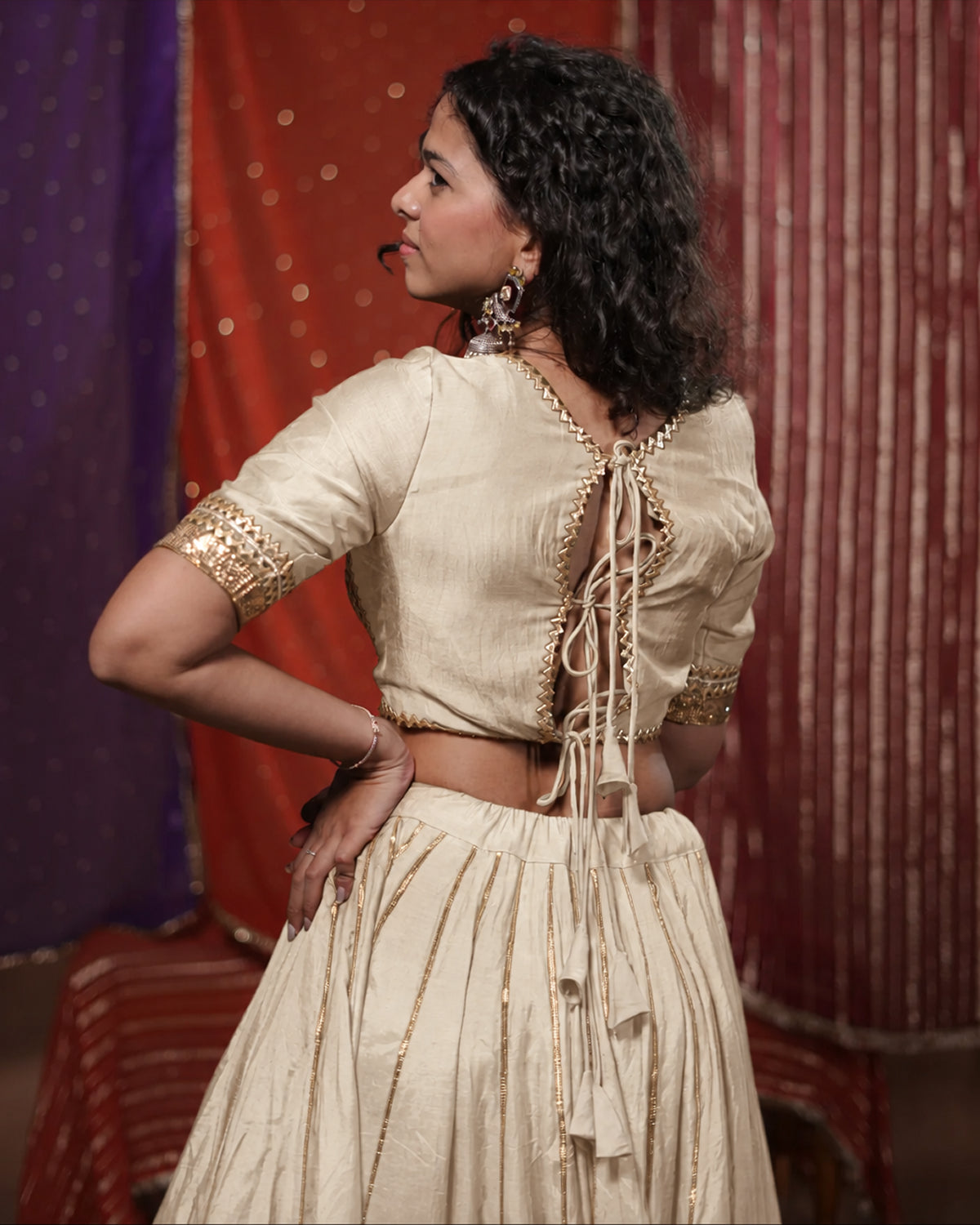 Mastani White Muslin Silk Chaniya Choli