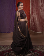 Mohini Brown Mul-Cotton Madhubala Style Blouse for Choli