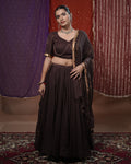 Mohini Brown Mul-Cotton Chaniya Choli