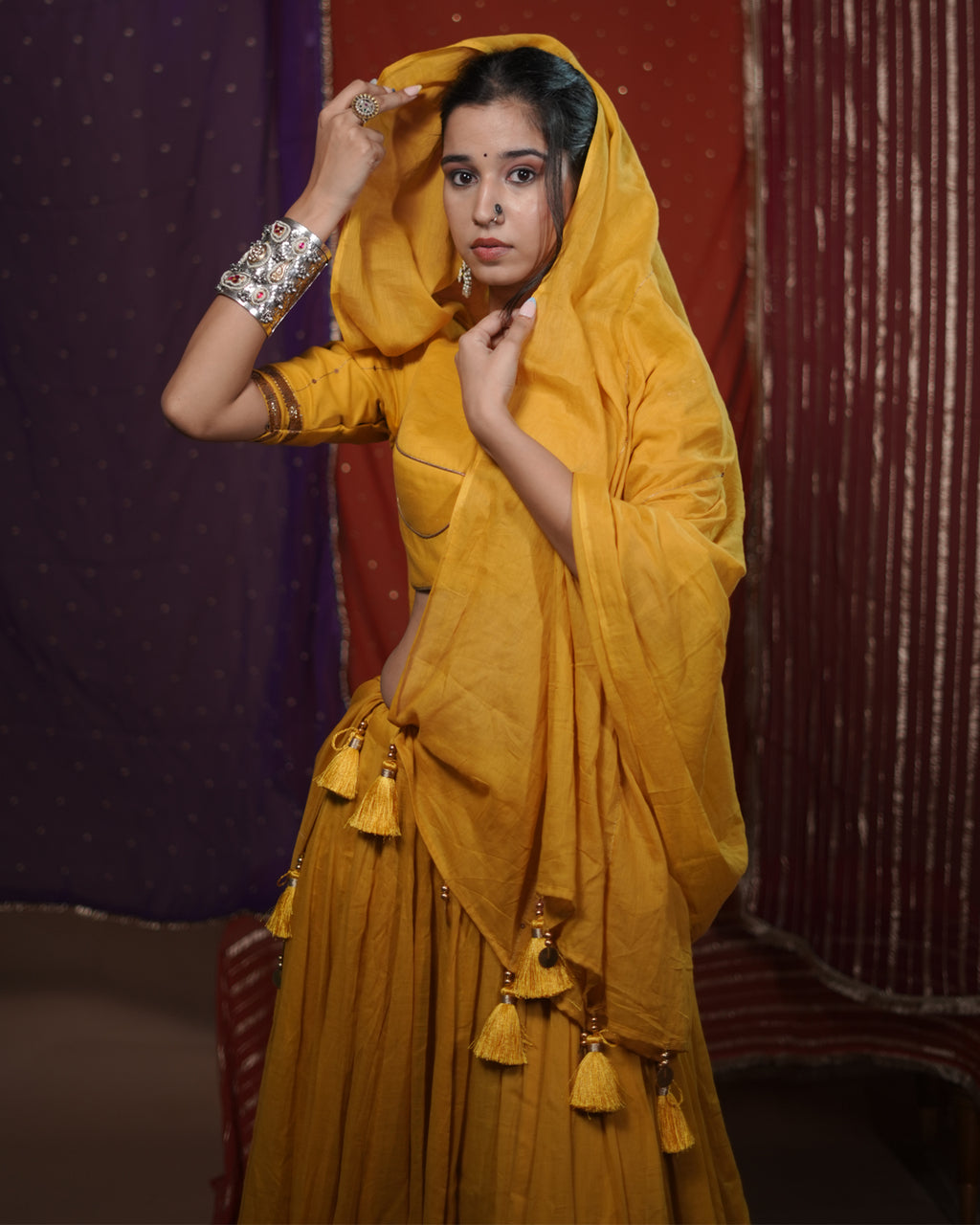 Mohini Yellow Mul-Cotton Chaniya Choli