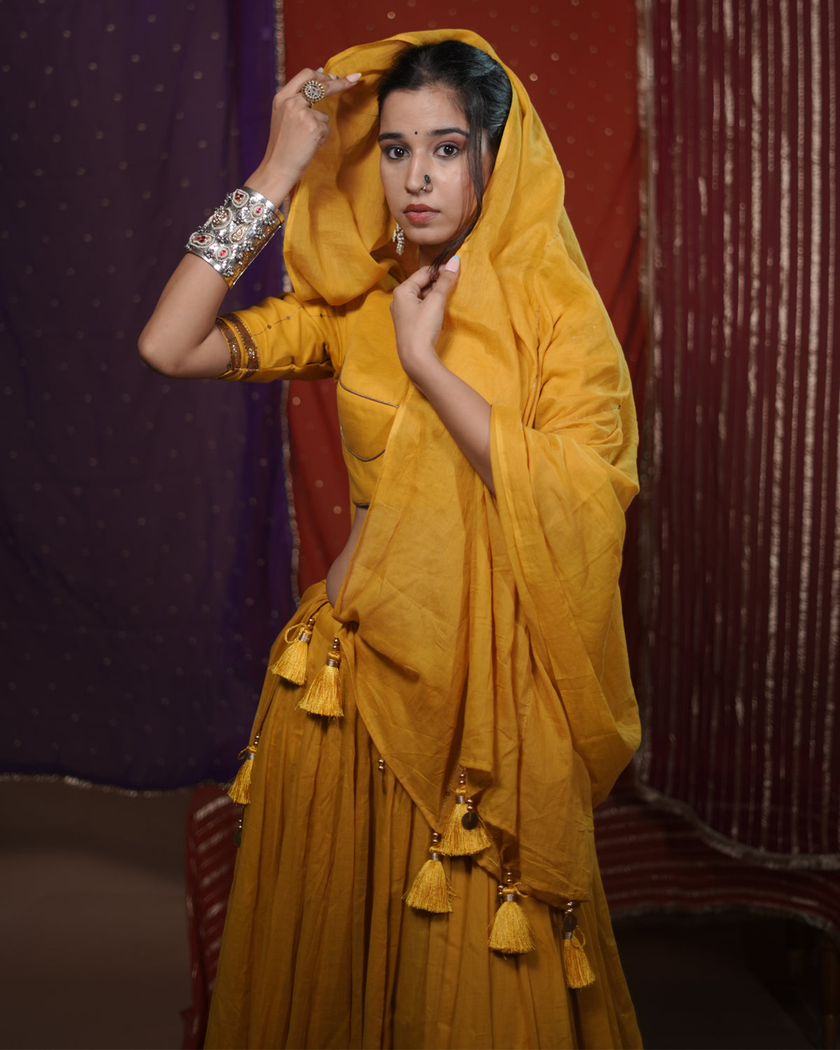 Mohini Yellow Mul-Cotton Chaniya Choli