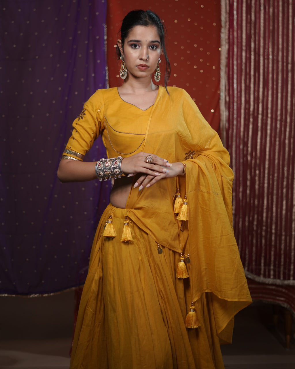 Mohini Yellow Mul-Cotton Chaniya Choli