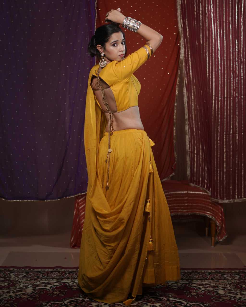 Mohini Yellow Mul-Cotton Chaniya Choli