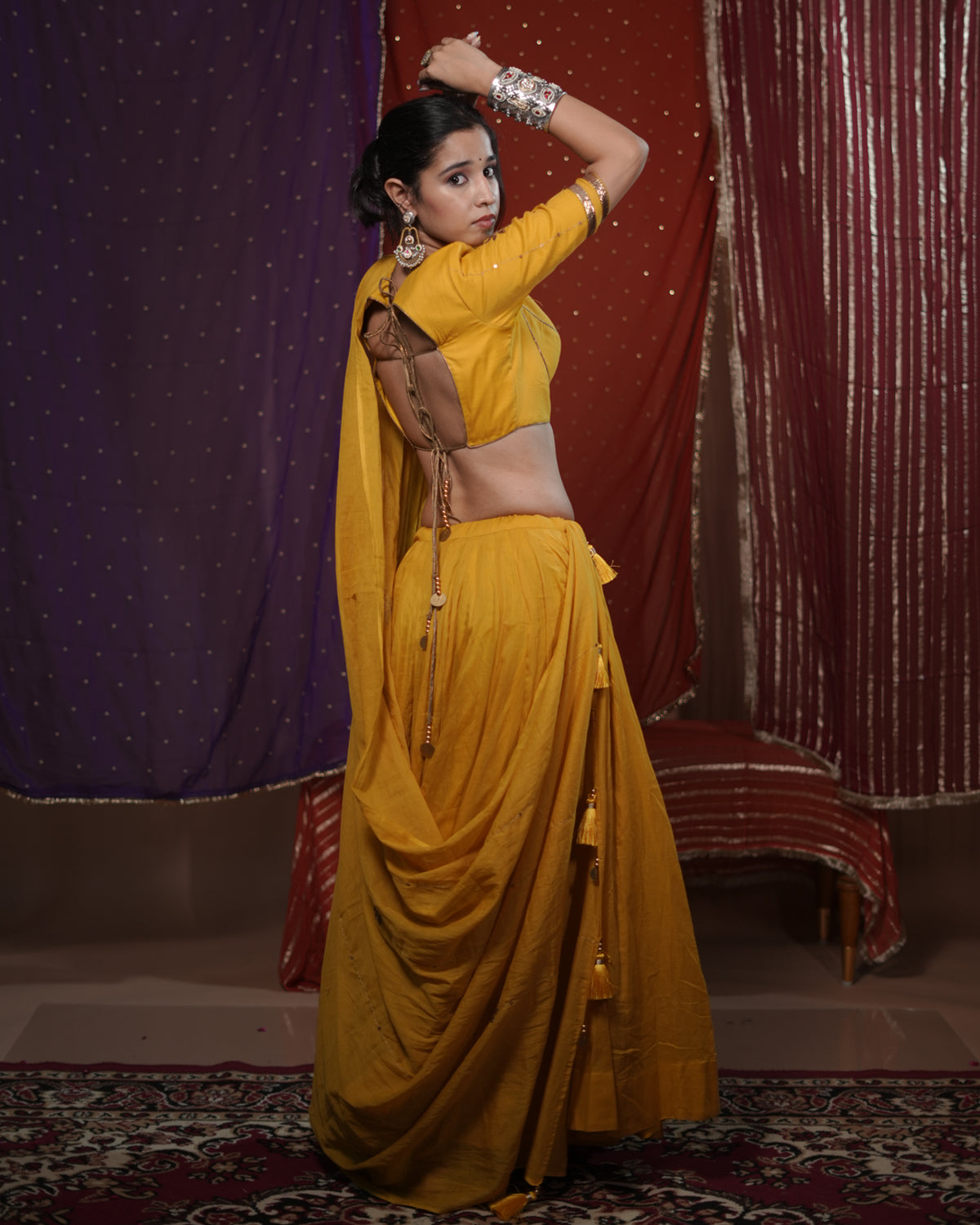 Mohini Yellow Mul-Cotton Chaniya Choli