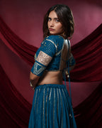 Noor Sky Blue Pure Cotton Chaniya Choli