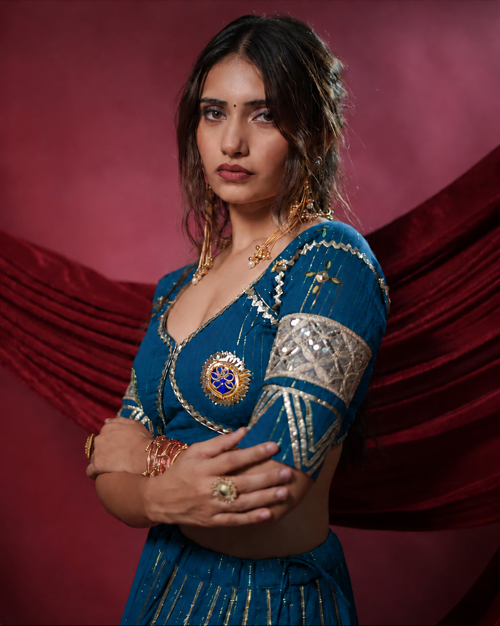 Noor Sky Blue Pure Cotton Chaniya Choli