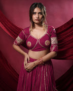 Noor Magenta Pure Cotton Chaniya Choli