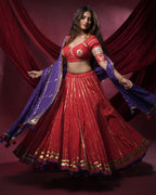Noor Red Pure Cotton Chaniya Choli
