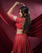 Noor Red Pure Cotton Chaniya Choli