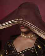 Ragini Brown Muslin Silk Chaniya Choli