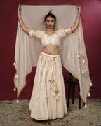 Ragini White Muslin Silk Chaniya Choli