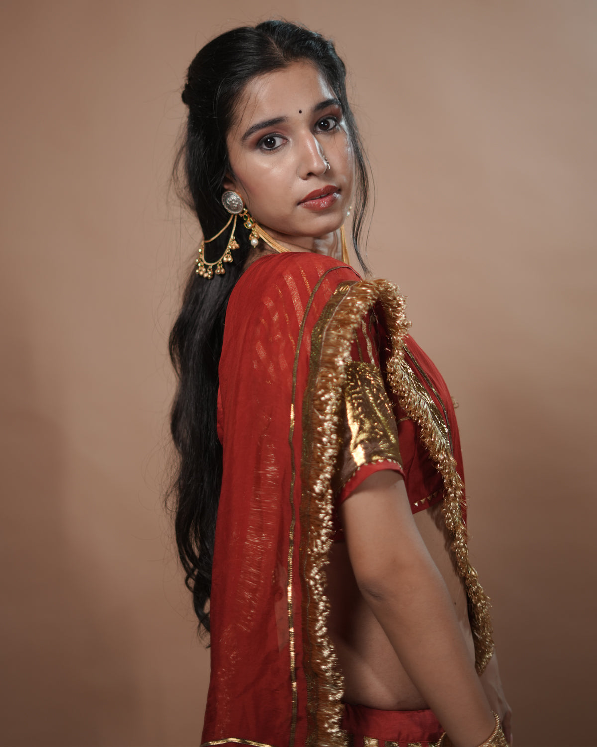 Ragini Rust Muslin Silk Chaniya Choli