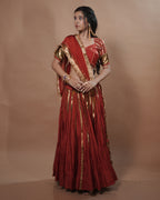 Ragini Rust Muslin Silk Chaniya Choli