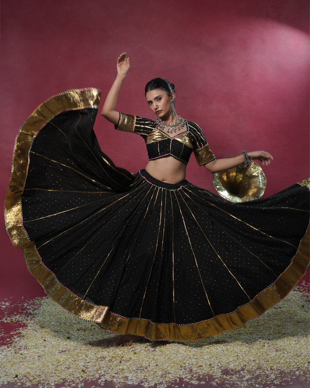 Tarani Black Mul-Cotton Chaniya Choli